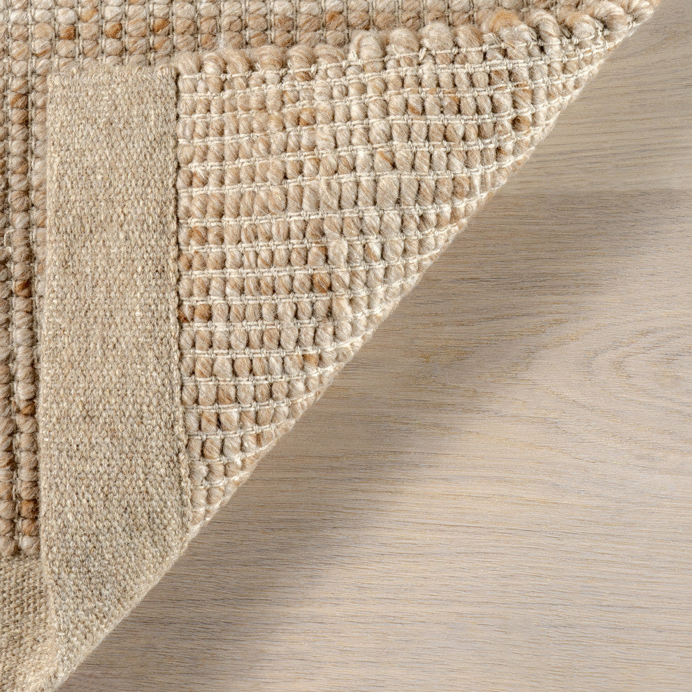 Frenshe Interiors x RugsUSA Palisades Marled Rug, Beige 6' x 9'