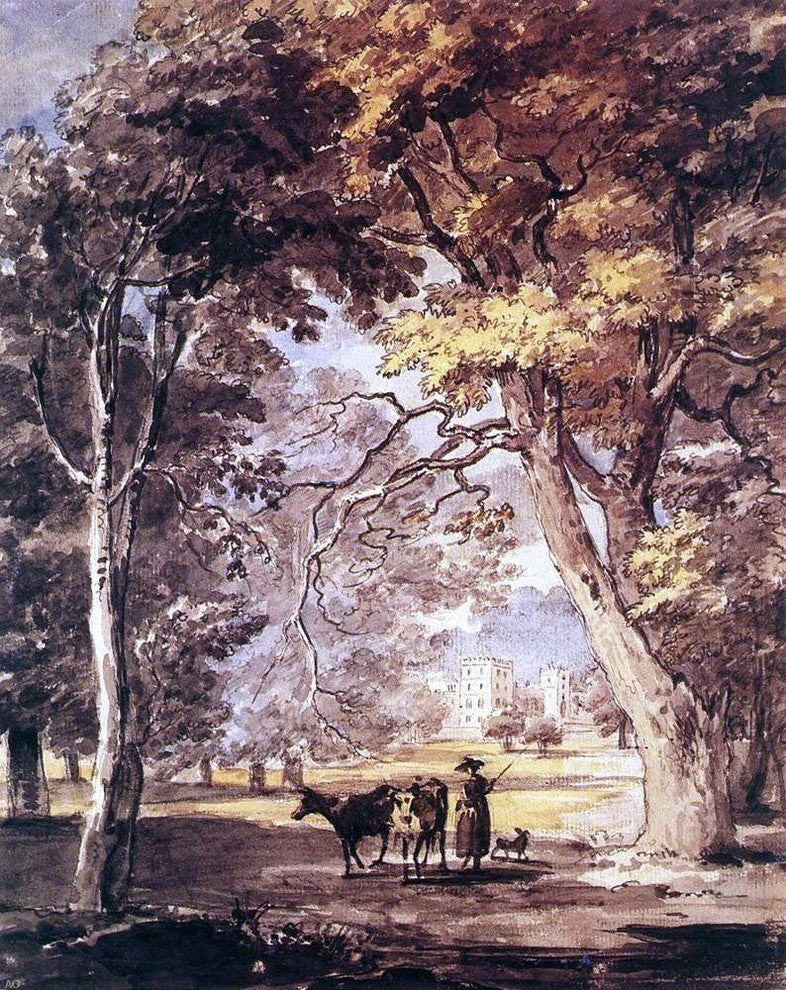 Paul Sandby Cow-Girl in the Windsor Great Park Wall Decal
