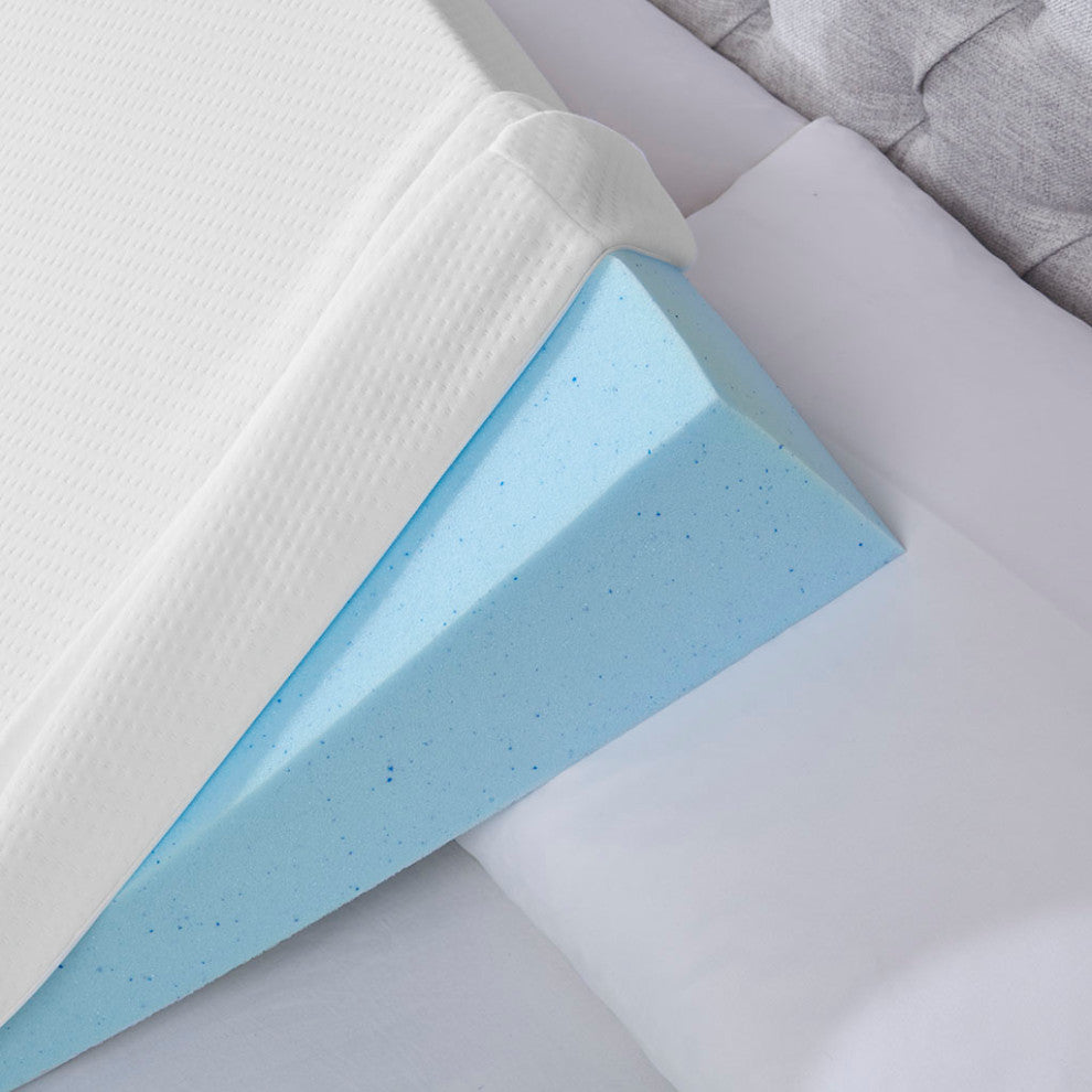 Sleep Philosophy Memory Foam Wedge Pillow, White