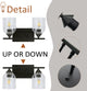2-Light Black Wall Sconce Lighting Industrial Wall Lamp With Glass Shade