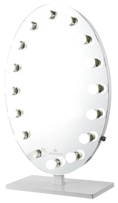 Heiress Plus Vanity Mirror, Silver, Led Globe Bulbs