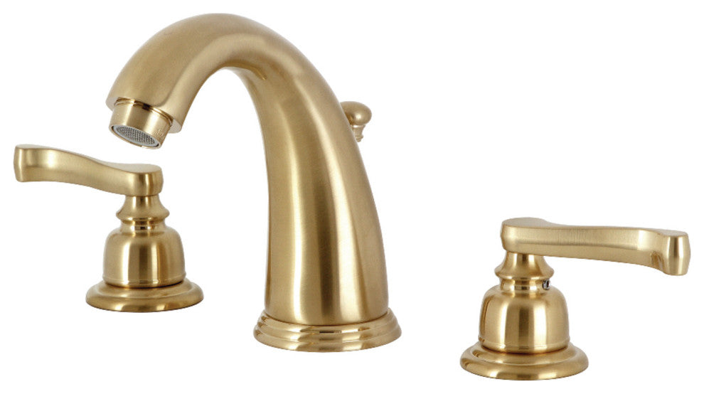 Kingston Brass KB987FL Widespread Bathroom Faucet, Retail Pop-Up