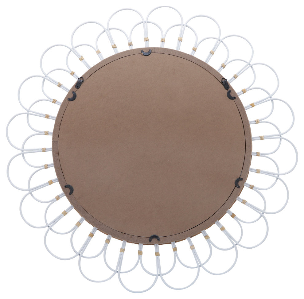 36" Daisy Wall Mirror, White