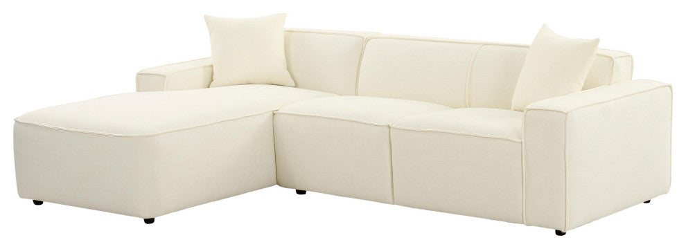 Olafur Cream Linen Sectional, LAF