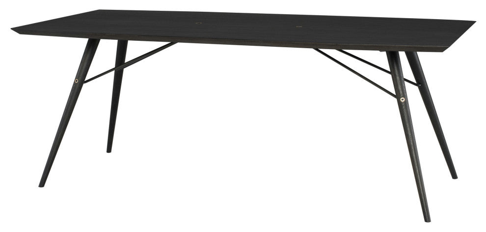 Piper Ebonized Wood Dining Table, HGSR718