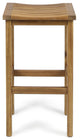 GDF Studio 3-Piece Cassie Outdoor Acacia Wood Balcony Bar Set, Natural Stained