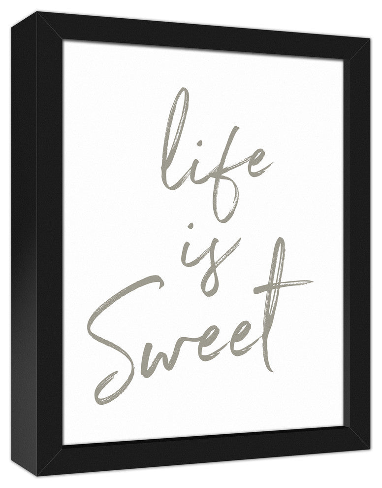 Life is Sweet 11x14 Black Framed Canvas