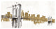 "Skyline Crossing Gold" Digital Paper Print by Avery Tillmon, 38"x20"