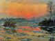 Claude Oscar Monet A Sunset on the Seine in Winter Gallery Wrapped Canvas Print