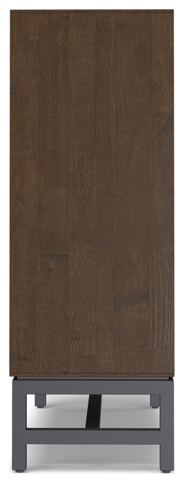 Banting Solid Hardwood Entryway Storage Cabinet, Walnut Brown