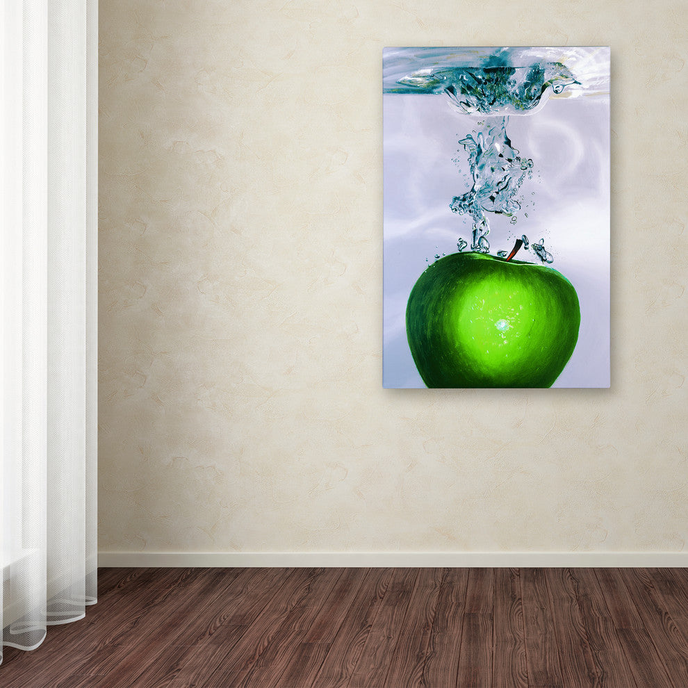 'Apple Splash II' Canvas Art by Roderick Stevens