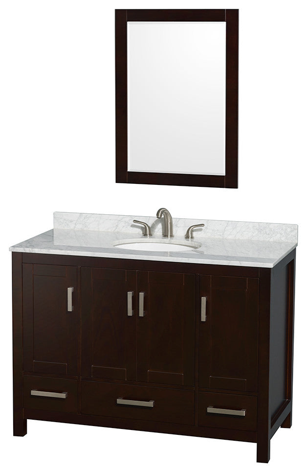 Wyndham WCS141448SESCMUNOM24 Espresso 48 Inch Single Bathroom Vanity