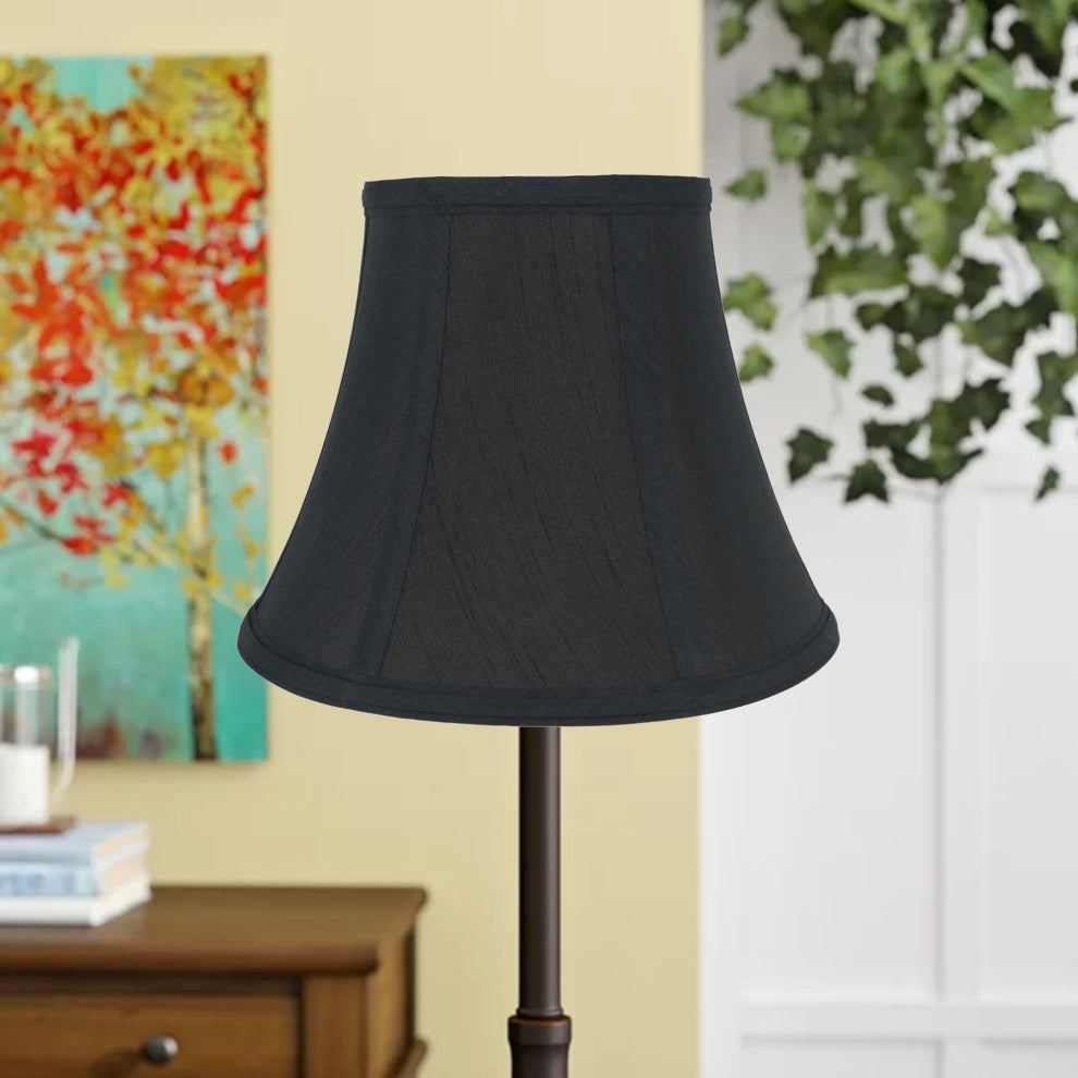 Bell Lamp Shade, 5x9x7", Black, Set of 2