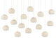 Piero Multi-Drop Pendant, Rectangular 15-Light