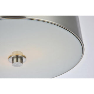 Hazen 2 light 12 inch Burnished Nickel flush mount