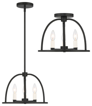 Abbott 3-Light Black Ceiling Mount