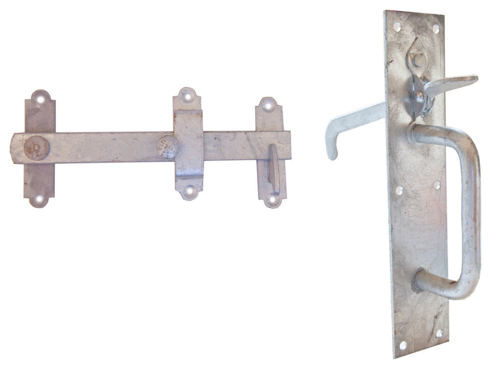 Heavy Suffolk Latches, Galvanized, 8.06"