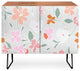 Deny Designs Wa Credenza, Walnut, Black Steel legs