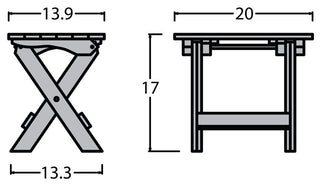 Folding Adirondack Side Table, Eucalyptus