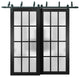 Barn Bypass Doors 84 x 84, Felicia 3312 Black Frosted Glass, 8' Rails