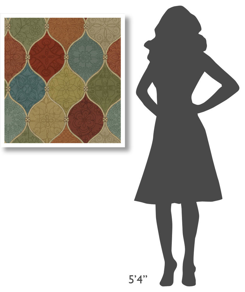 "Spice Mosaic Pattern Crop" Digital Paper Print by Daphne Brissonnet, 30"x32"