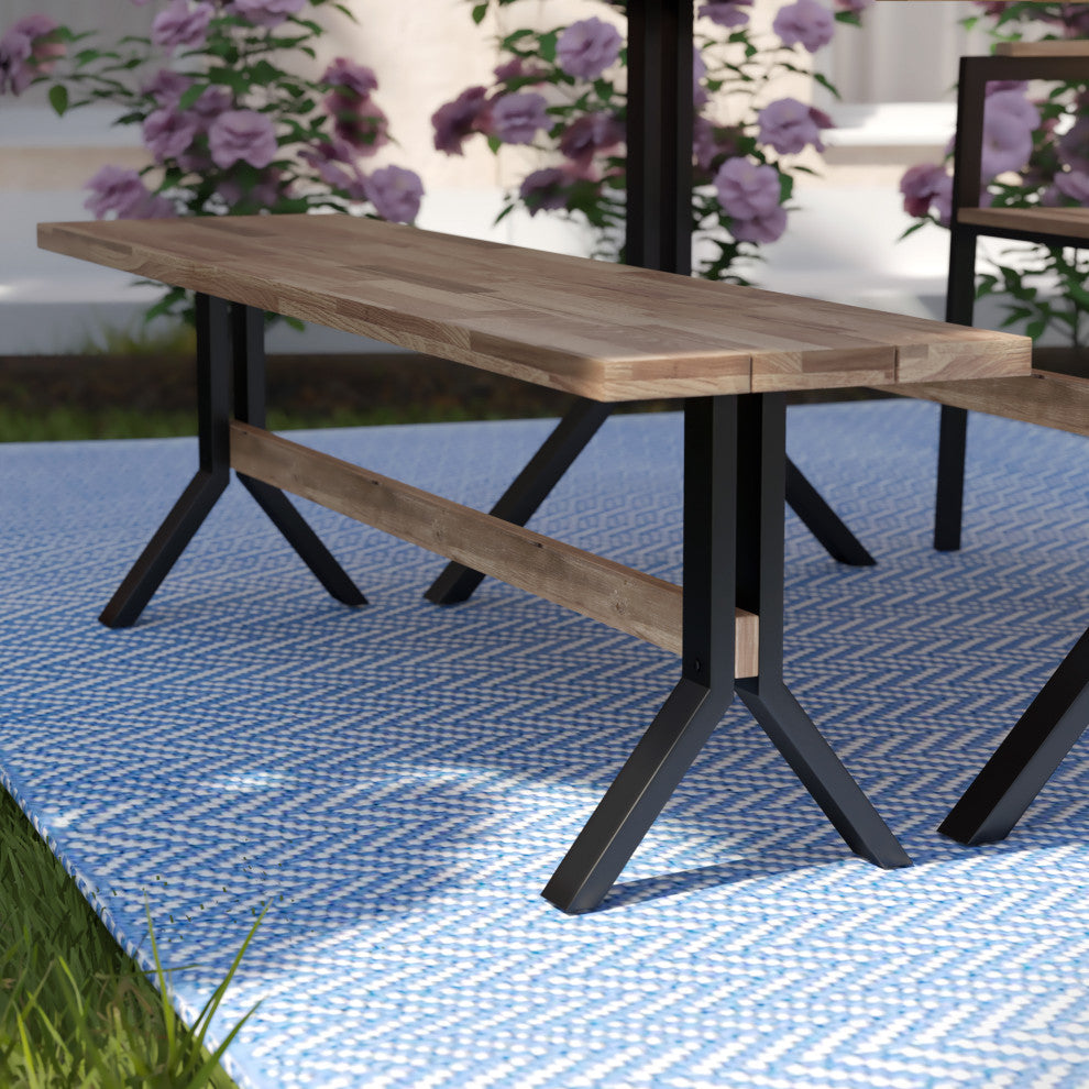 Acre Slatted Outdoor Bench