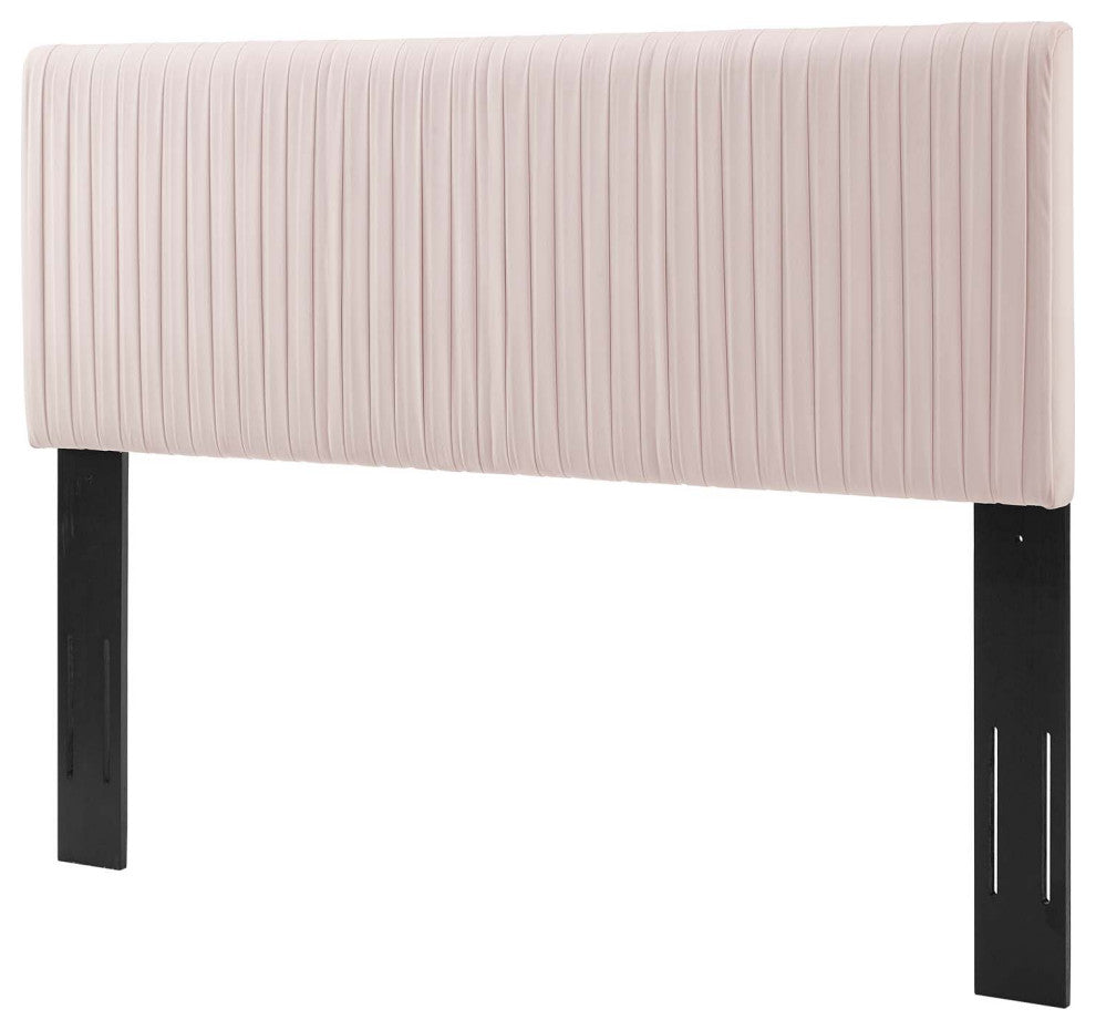 Tufted Headboard, King Size, Velvet, Pink, Modern Contemporary, Bedroom Master