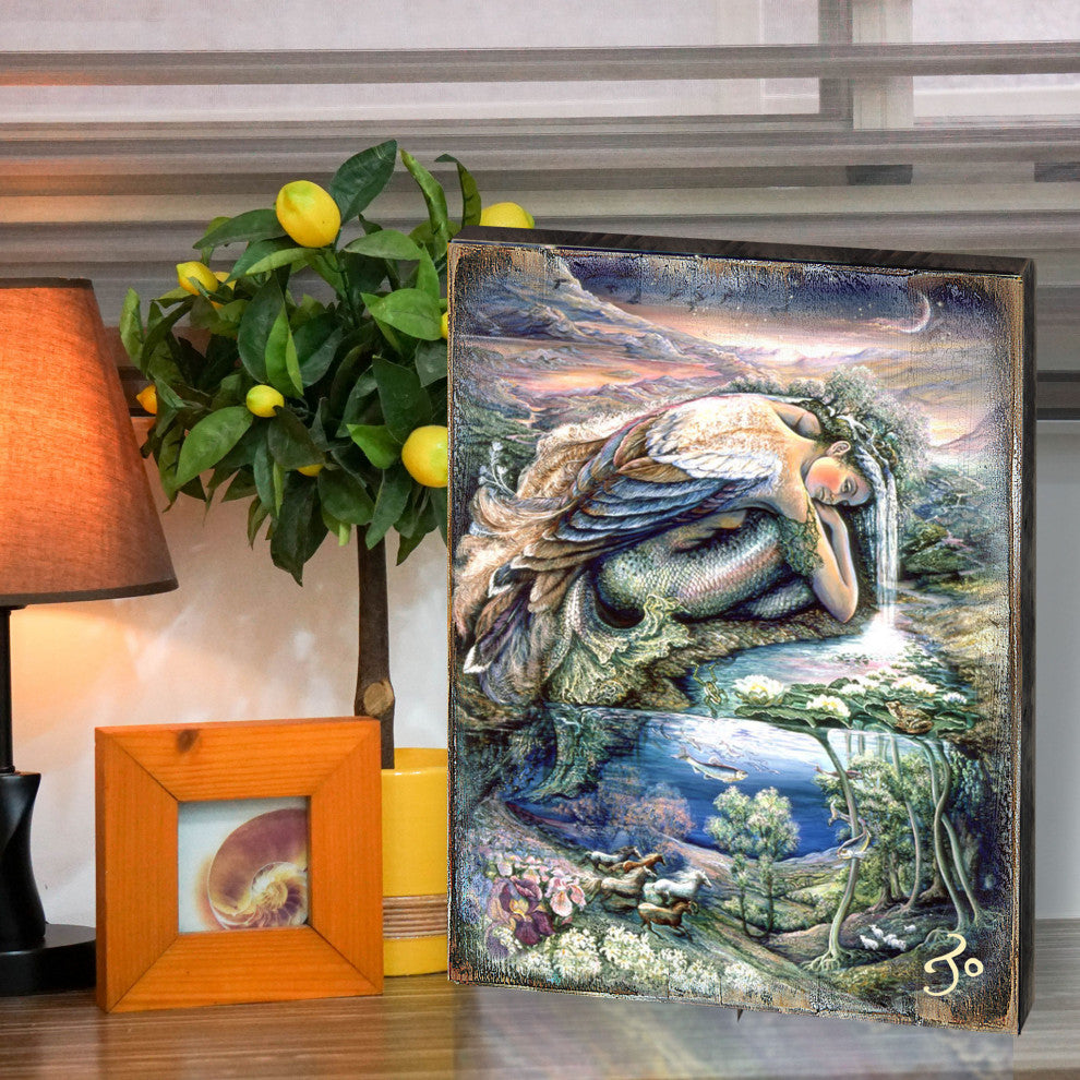 Mer Angel Wall and Table Top Wooden Decor, 36x24