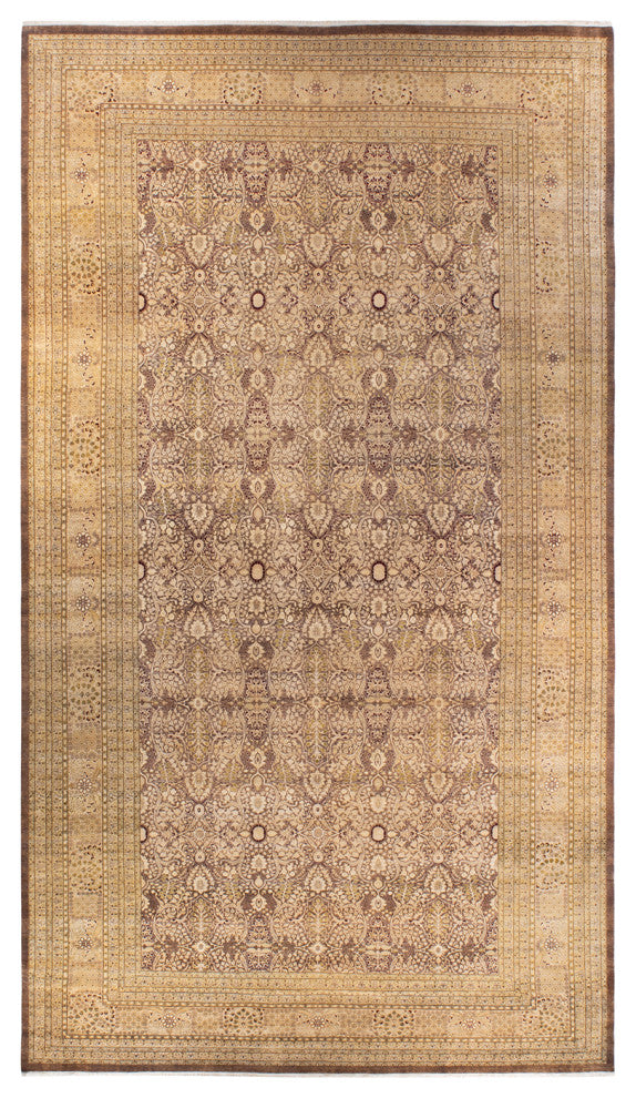 Mogul, One-of-a-Kind Hand-Knotted Runner Rug Brown, 10' 3" x 19' 2"