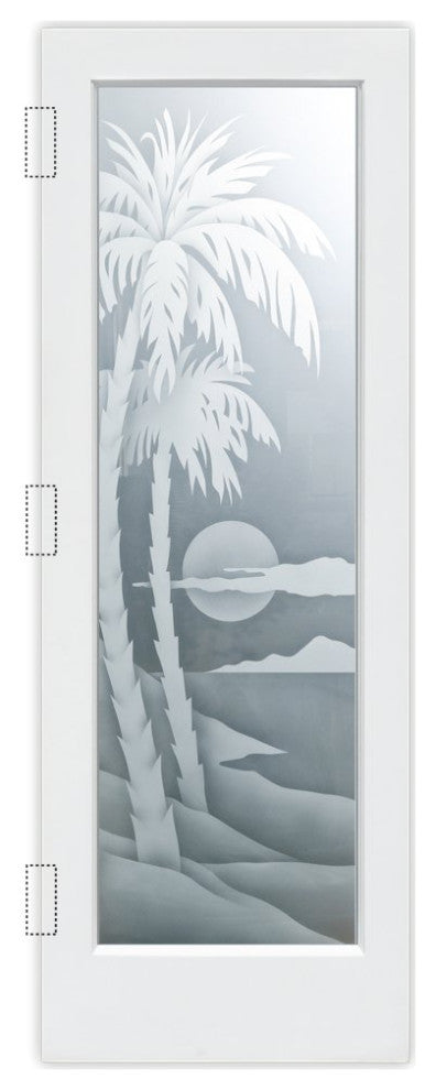 Interior Prehung Door or Interior Slab Door - Palm Sunset - Primed - 24" x...