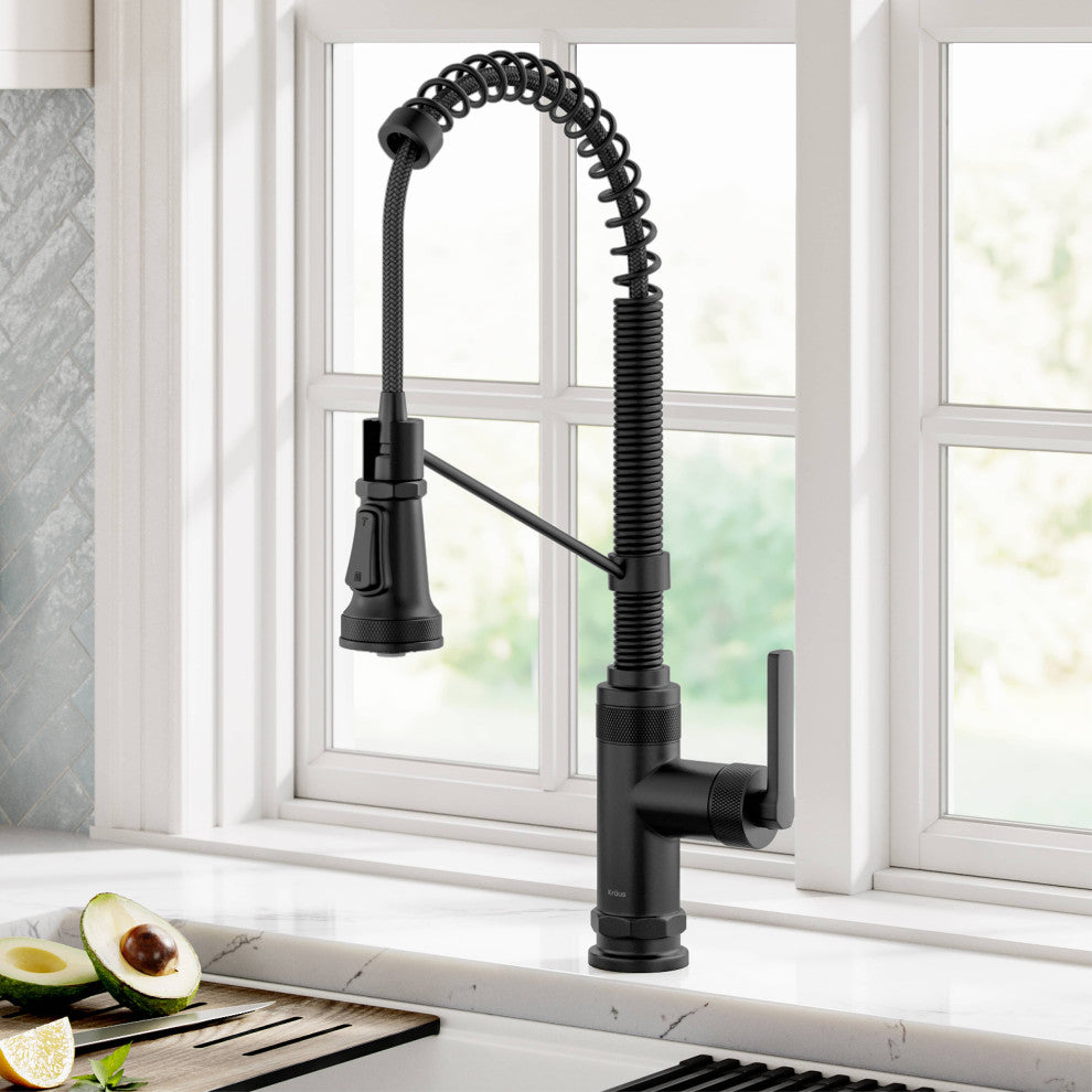 KRAUS Allyn Commercial Style 2-Function 1-Handle Pull Down Kitchen Faucet MB