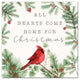 Hearts Come Home For Christmas 12x12 Canvas Wall Art
