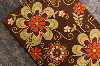 Allie Floral Contemporary Area Rug, 5'x7'6"