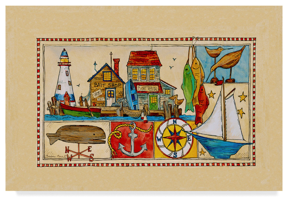 Barbara Mock '' By The Sea'' Canvas Art