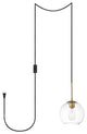 Living District Baxter 1-Light Plug-In Pendant Brass
