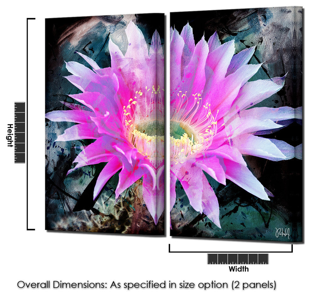 Painted Petals XLI Canvas Art, 2-Piece Set, 40"x20"