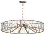 Maxim 21869 Odeon 10 Light 40"W Crystal Drum Chandelier - Golden Silver