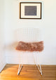 LaredoFaux Sheepskin Fur Chair Pads, 16"x16", Set of 2, Dusty Rose