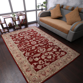 HAND TUFTED WOOL ECO-FRIENDLY AREA RUGS - Rectangle,Red Gold,Oriental