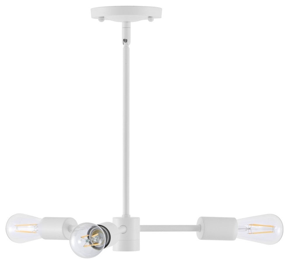 Geneva 3-Light Sputnik Chandelier With LED Bulbs, White