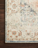 Loloi II Rosette Ivory Rust Blue Plush Area Rug, 2'-6" X 7'-6"