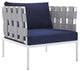 Harmony Sunbrellaï¿½ Outdoor Patio Aluminum Armchair-Gray Navy