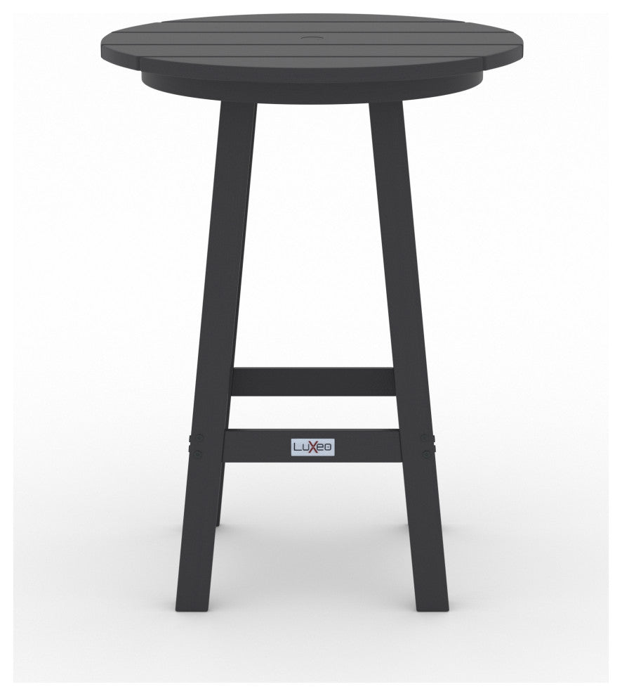 LuXeo Bailey-Cabo Round Counter 3-Piece Set, Gray