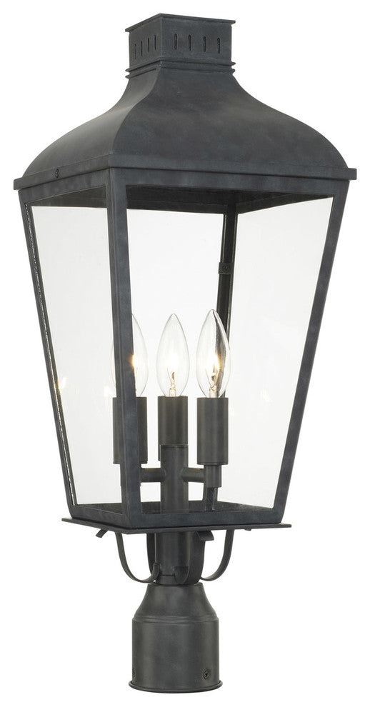 Dumont 3-Light Post Mount, Graphite