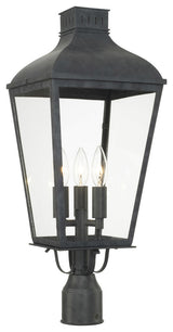 Dumont 3-Light Post Mount, Graphite