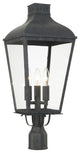 Dumont 3-Light Post Mount, Graphite