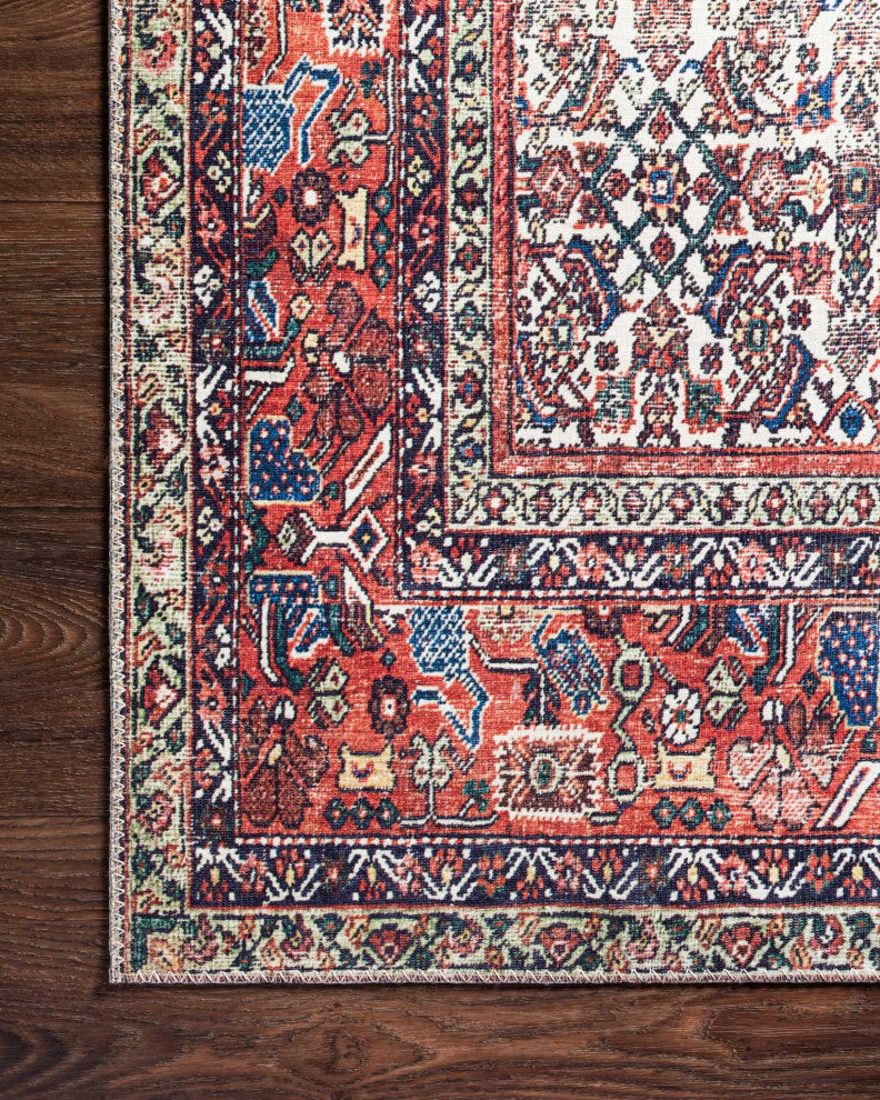 Layla LAY-12 Ivory/Brick, 2'6"x9'6"