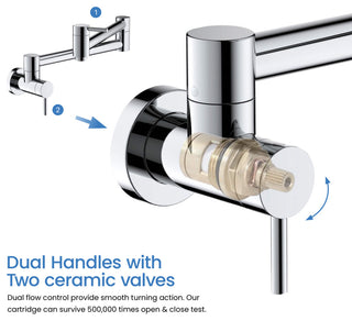 Circular Pot Filler, Chrome