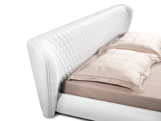 Agoura Queen Storage Bed, White PU Leather