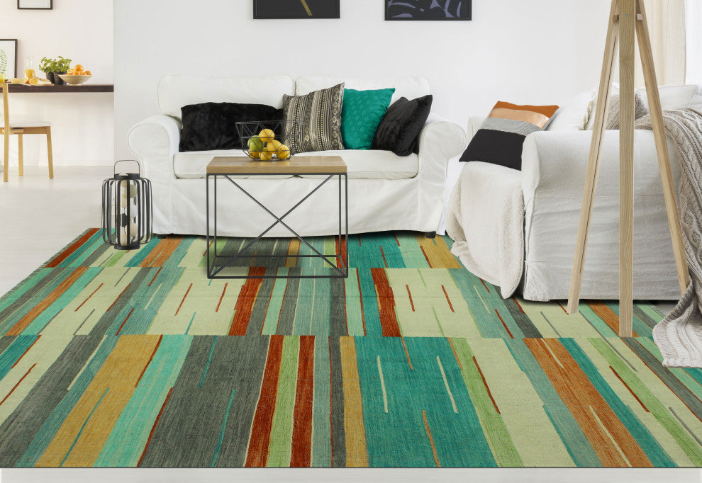 Winchester Kilim Zoe Ivory/Rust Rug, 6'6x9'8
